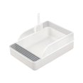 thumbnail image 4 of Caja de arena para gatos, arenero, inodoro para mascotas, arenero para gatos, bandeja de arena para mascotas para gatitos Blanco S, 4 of 9