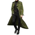 thumbnail image 1 of Gabardina cruzada con solapa para hombre, cortavientos, chaqueta larga para hombre, ropa de abrigo, 1 of 2
