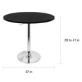 thumbnail image 2 of Porch & Den  Bixby Adjustable Bar Table Black/Chrome Chrome Finish, 2 of 5
