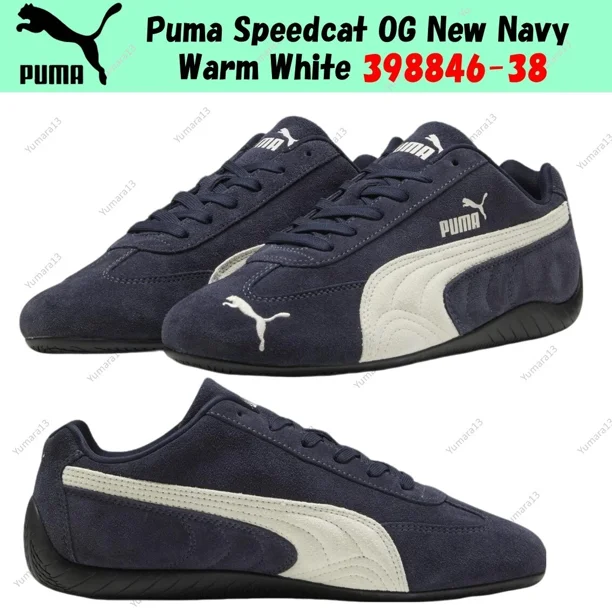 PU & MA Speedcat OG New Navy Warm White 398846-38 Men's Size