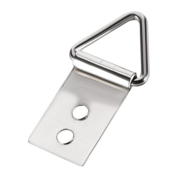 Unique Bargains Triangle Ring Picture Hangers 35mm x 18mm Silver Kit for Photo Hanging 100 Pcs Walmart