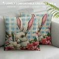 thumbnail image 3 of Qinduosi Throw Pillow Covers of Cushion Case Square Easter Decoration Throw Pillows Case for Holidays Party Sofa Couch Bed Bench Outdoor White, 3 of 5