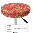 thumbnail image 2 of Strawberry Round Bar Stool Seat Covers, Elastic Round Chair Cover Stool Seat Slipcover Bar Stool Cushions Round Pad for 12-14 inch, 2 of 5