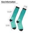 thumbnail image 2 of Balery Teal Turquoise1 Calcetines novedosos Calcetines deportivos Calcetines hasta la rodilla Calcetines de algodón Calcetines originales y geniales, 2 of 6