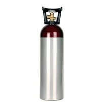 New 60 Cu Ft Aluminum Helium Cylinder with CGA580 Valve and Handle for Balloons - Ships Empty