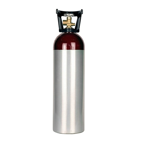 New 60 Cu Ft Aluminum Helium Cylinder with CGA580 Valve and Handle for Balloons - Ships Empty