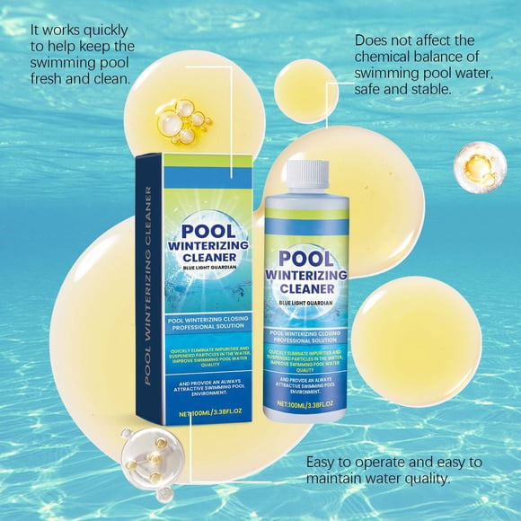 CQCYD Pool Water Clarifier 100ml, Swimming Pool Cleaner Treatment, Rapid Impurity Remover Liquid, Mild Formula Water Care for Home Public Outdoor Pool and Spa Maintenance