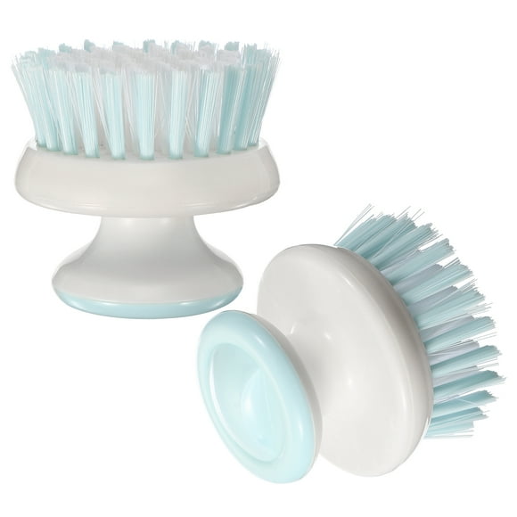 Cepillo de Plástico para Lavar Platos Uxcell 2.7 x 2.5 con Mango, 2pcs Cepillo de Fregado con Agarre Ergonómico para Utensilios de Cocina, Azul