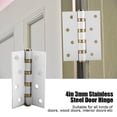 thumbnail image 2 of Bisagra de puerta de acero inoxidable de 4 pulgadas y 3mm, silenciador de hojas sueltas, bisagras amortiguadoras, rodamiento silencioso para puertas de madera, 2 of 11