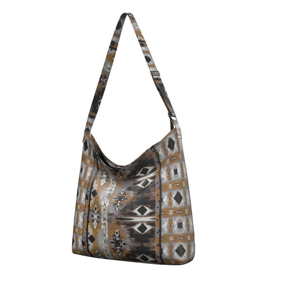 Plaid Bohemian Crossbody Bag - Casual Sling Shoulder Tote, Multi-Pocket Spacious Handbag for Women