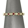 thumbnail image 3 of HeartsAndYou 2.5ct Round Cut Natural Alternate Ruby Moissanite Band 14k SOLID Yellow Gold, 3 of 9