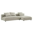 thumbnail image 4 of Modway Solace 2-Piece Modular Upholstered Fabric Sectional Sofa With Chaise in Linen, 4 of 10