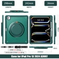 thumbnail image 7 of XYX For iPad Pro 13 inch Case (2025 M5/2024 M4), 360 Rotating Hand Grip, Shoulder Strap, Heavy Duty Drop Protection, Green, 7 of 7