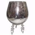 thumbnail image 1 of Artfully Executed Aluminum & Glass Votive Holder, Silver, 1 of 1