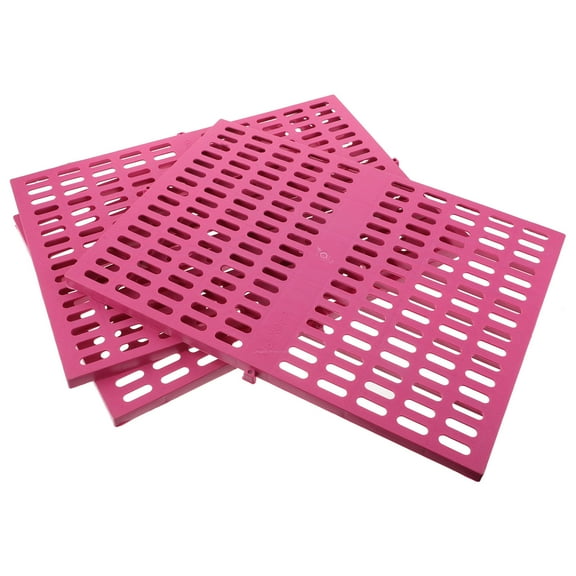 HEANUJJ Pink Plastic Dog Cage Bottom Tray and Pet Puppy Pad for Home Use with Comfortable Ventilation Design 18.86X13.36X0.59