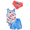 Red, White and Blue, variant on Cars Baby Boys Cozy and Comfortable Viscose Patriotic Americana Bodysuit and Shorts Set, 3-Piece, Sizes NB-24M