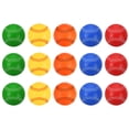 thumbnail image 1 of Pelotas de béisbol de espuma suave de 9 pulgadas en paquete de 15 para entrenamiento, pelotas de béisbol sin marcar para jóvenes, 5 colores, 1 of 6