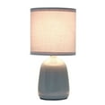 thumbnail image 7 of Simple Designs 10.04" Tall Ceramic Thimble Base Table Lamp with Matching Shade, Gray, 7 of 7