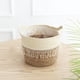 thumbnail image 3 of Xihbxyly Cesta de Flores Tejida con Hierba, Solución de Almacenamiento Beige Natural, Material de Cuerda de Papel Resistente, Versátil para Plantas Verdes y Artículos de Uso Diario, Fácil de Limpiar,, 3 of 6