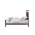 thumbnail image 3 of ACME Varian Full Bed, Burgundy Velvet, Silver & Mirrored Finish, 3 of 6
