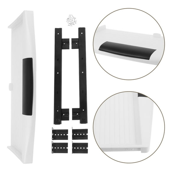 GOOHOCHY Under Desk Keyboard Tray Keyboard Shelf for Office Desk Computer Desk Accessories Ergonomic Keyboard Holder Plastic Sliding Keyboard Tray