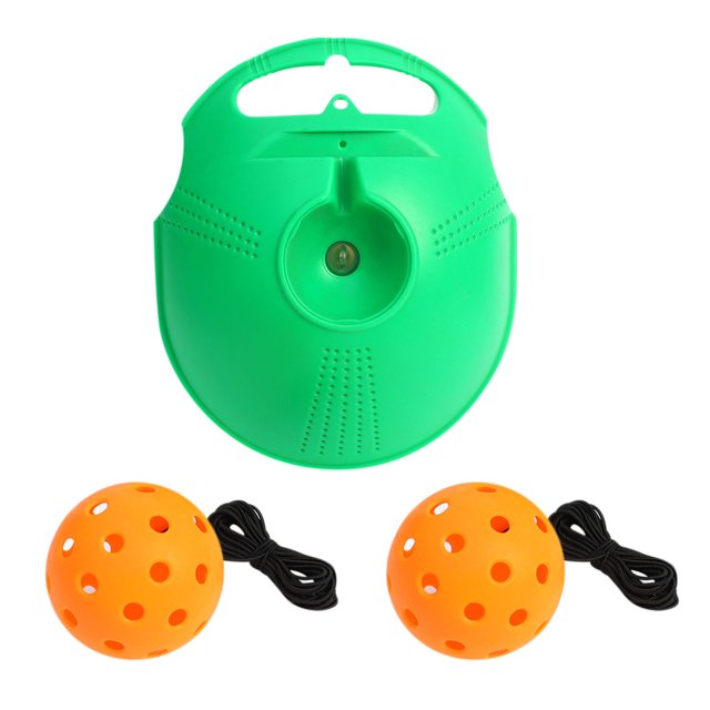Pickball Trainer Training Base High Elastic Plastic Hole Ball for Beginner Practice with Portable Handle