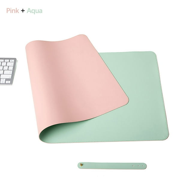 Dianli Up to 90% Off Pure Color Leather Mouse Pad Large Desk Pad Home Office Laptop Leather Mouse Pad Writing Pad Double-sided Deals of the Day Clearance Prime