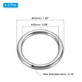 thumbnail image 2 of Uxcell Metal Rings Stainless Steel Rings Marine Grade Multi-Purpose O Ring Welded Round Ring 2 4x25mm, 2 of 5