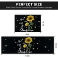 thumbnail image 2 of Sunflower Kitchen Rugs and Mats Non Skid Washable Set of 2, You are My Sunshine Kitchen Mats for Floor, Cute Yellow Flower Bee Kitchen Runner Rug, Black Background Kitchen Decor, 2 of 6