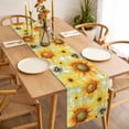 thumbnail image 3 of Table Runner 72 Inches Long for Kitchen Dining, Sunflower Dresser Scarf Farmhouse, Dining Table Decorations for Wedding/Parties, Yellow Flowers Elegant Pastoral Botanical 18 x 72 In, 3 of 8