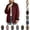 Wine-02, variant on DISKEBUISS Women's Barn Jacket Corduroy Collar Work Coat Button Front Loose Mid Length Outerwear with Pockets for Winter Fall