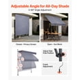 thumbnail image 5 of VEVOR Manual Retractable Awning, 78" Outdoor Retractable Patio Awning Sunshade Shelter, Height Adjustable Patio Door Window Canopy with Manual Crank Handle for Backyard, Garden, Balcony, Dark Gray, 5 of 9