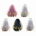 thumbnail image 4 of Bride To Be Veil Bachelorette Party Veil Bride Veil For Wedding Short Wedding Veil Bridal Shower Veil with Comb, 4 of 10
