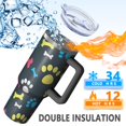 thumbnail image 5 of OBREWU Cool Pet Background Dog Paw Tumbler with Handle and Lid,Cool Pet Background Dog Paw 40oz Double Wall Vacuum Insulated Tumbler,Cups Gift for Women and Men, 5 of 7