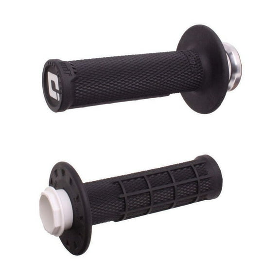 Micro-X Half-Waffle V2 Lock-On Grips - Black/Silver H36Mxb