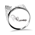 thumbnail image 1 of Ilustración de la vida marina pulpo negro Anillo de compromiso de boda de amor ajustable Unbranded M, 1 of 3