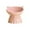 Pink, variant on Lilixerw Ceramic Raised Cat Bowl,Anti-Tip Elevated Cat Food & Water Dish for Neck Support,Whisker Relief & Better Digestion,Home Large Capacity Pet Bowl,5.11x4.72x4.52in,Yellow