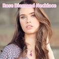 thumbnail image 2 of Collier Diamant Incrusté de Roses pour Femmes, Exquis et à la Mode, 2 of 9
