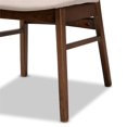 thumbnail image 6 of Bowery Hill Beige and Brown Finished Wood 2-Piece Dining Chair Set, 6 of 7