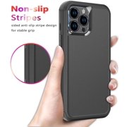 Diverbox for iPhone 13 Pro Max Case [Shockproof] [Dropproof] [Tempered Glass Screen Protector + Camera Lens Protector],Heavy Duty Protection Phone Case Cover for Apple iPhone 13 Pro Max (Black)