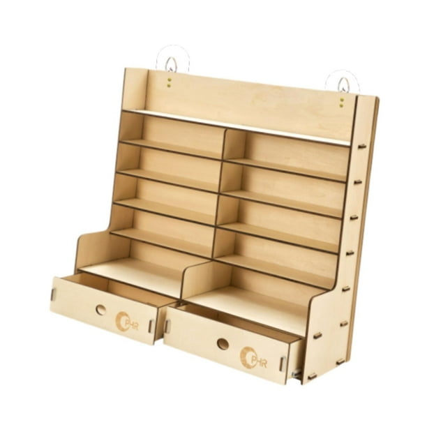Organizador de espaciadores de modelo de montaje de pared de 177x15 pulgadas Espacio de almacenamiento de luz para herramienta de arte de uñas Ma