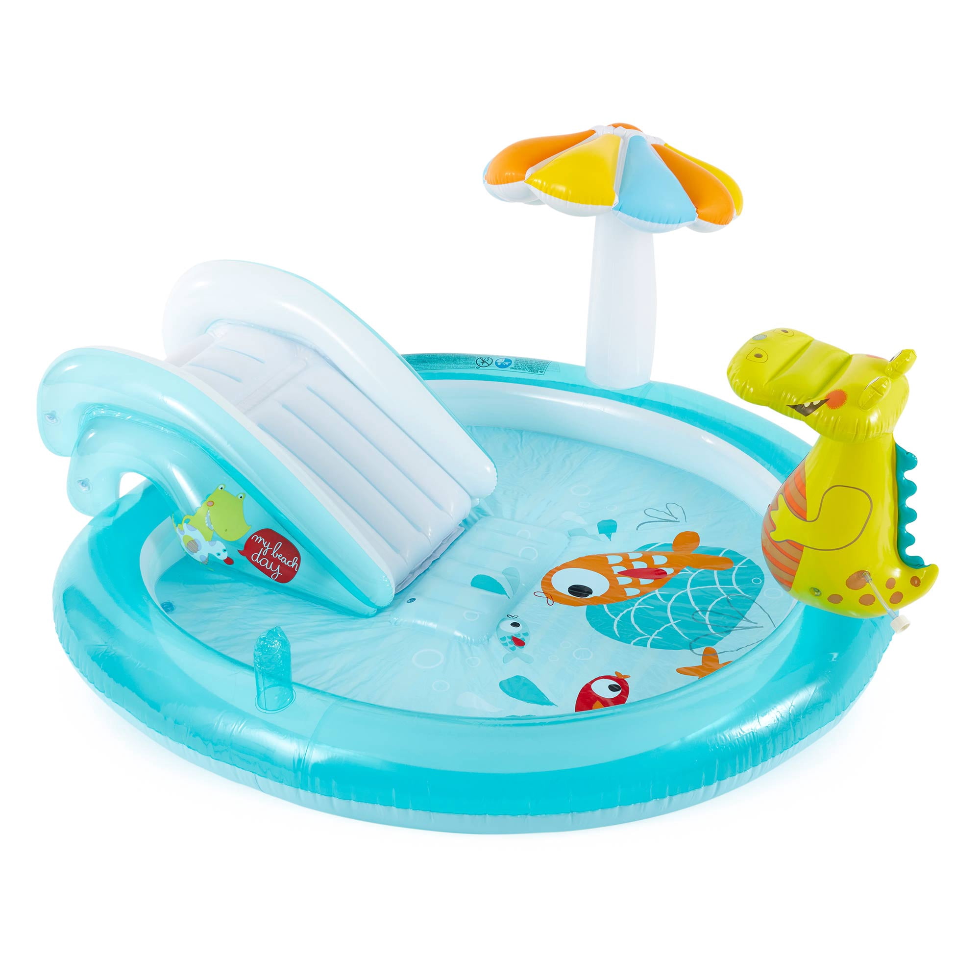 Intex Gator Outdoor Inflatable Kiddie Pool Water Play Center (3 Pack)