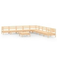 thumbnail image 2 of vidaXL 10 Piece Garden Lounge Set Solid Wood Pine, 2 of 8