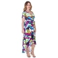 thumbnail image 4 of Womens Floral High-Low V-Neck Maxi Dress, 4 of 5