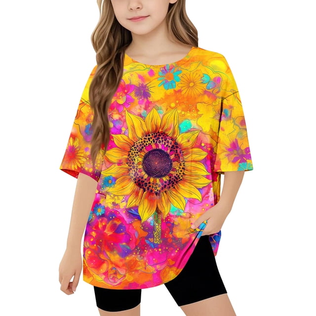 T-shirt Quotidien à Manches Courtes Décontracté pour Tout-Petit HVOBBTY, T-shirt à Imprimé pour Garçons Tout-Petits Enfants Mode Col Rond T-shirt à Imprimé à Manches Courtes Multicolore, 3 Ans