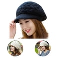 thumbnail image 1 of Women Hat Solid Color Arrow Pattern Autumn Winter Short Brim Dome Hat for Outdoor, 1 of 8