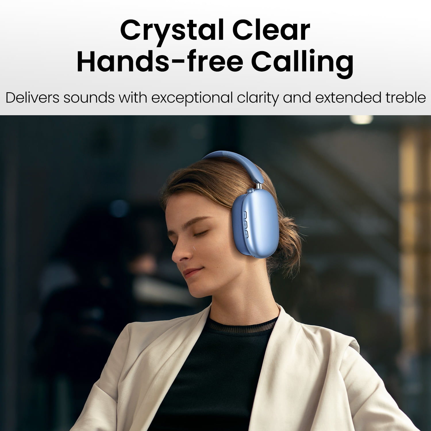 GASYESOY Y01 Bluetooth Headphones Wireless over Ear Noise Cancelling Headphones,36H Playtime Hi-Res Audio Foldable Lightweight for Travel, Home Office, Sport, Cellphone, PC Blue