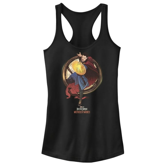 Junior's Marvel Doctor Strange in the Multiverse of Madness Solo Strange Racerback Tank Top Black Large