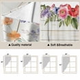 thumbnail image 5 of Swag Valance Curtains for Windows, Pink Flowers Light Filtering Kitchen Curtains with Rod Pocket, Spring Floral Elegant Pastoral Wooden Window Treatment Valances for Living Room, 36x45 - 2 PCS, 5 of 9