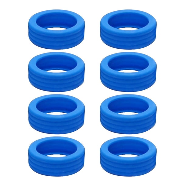 Sonducket la manga de la rueda del equipaje del silicón del gel de silicona 8pcs fácil y reduce el ruido disponible en de moda Envolturas para manijas de equipaje azul